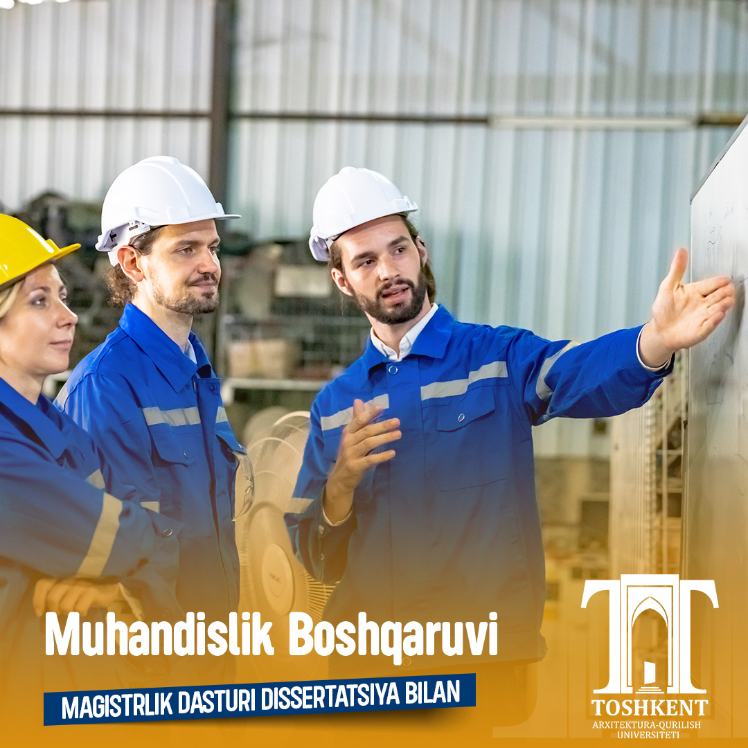 Muhandislik Boshqaruvi Magistrlik Dasturi Dissertatsiya Bilan